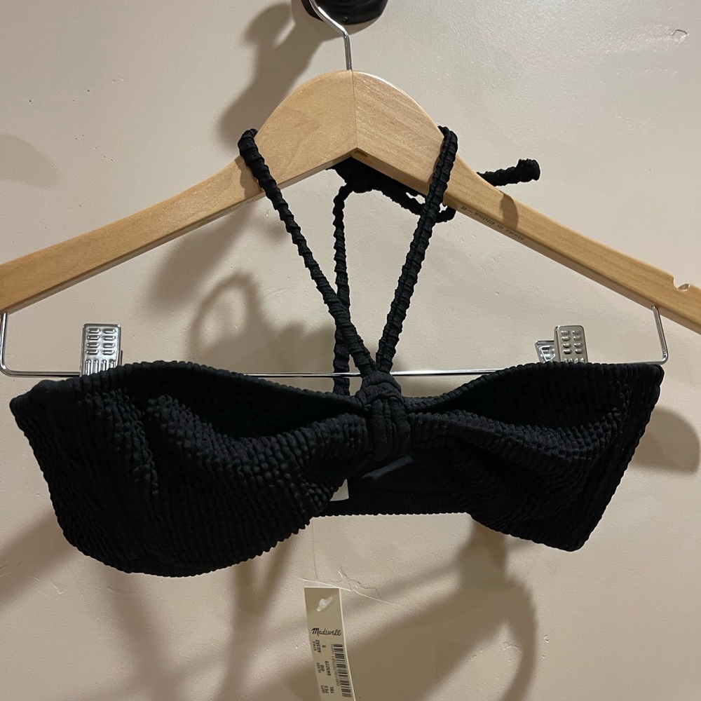 Madewell Second Wave Textured Bandeau Bikini Top